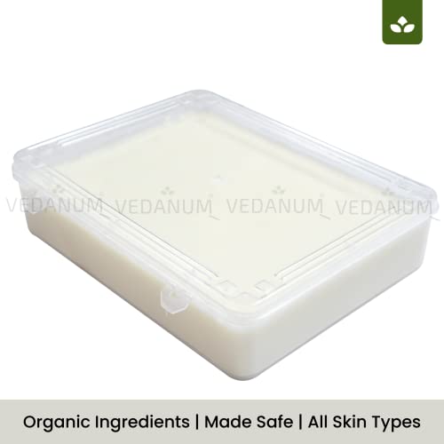 Vedanum Melt and Pour Soap Base Goat Milk Ultra Premium 500 g Pack of 1 SLES SLS Paraben Free Organic Vegan Ingredients Pure & Lab Tested