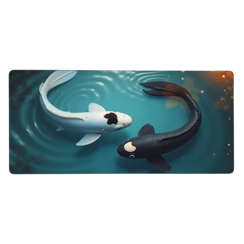 Grand tapis de souris de jeu aux bords cousus durables et imprimé artistique