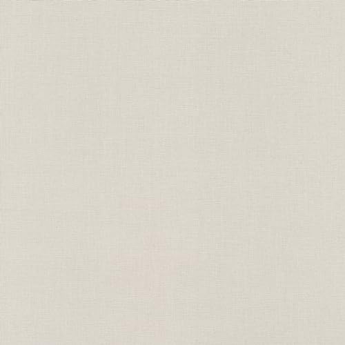 Papier peint aspect lin beige Rasch pour masquer défauts mur