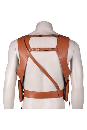 Mens Rick O'Connell Belt Cosplay Costume Accessories Leather Belt Vest Belts Outfit Halloween Prop3