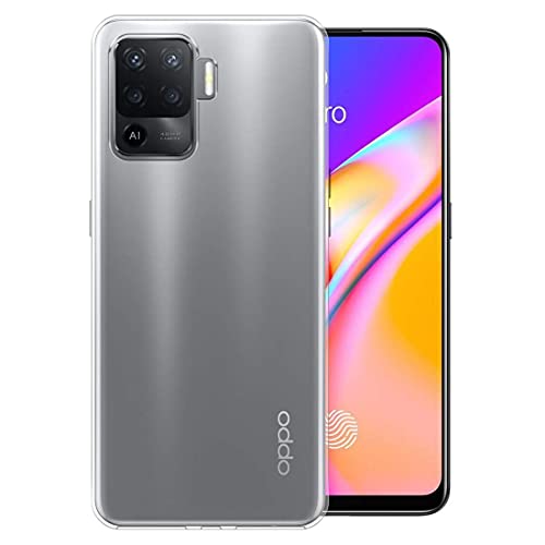 Image of Fashionury Crystal Clear Case for Oppo F19 Pro | Yellowing Resistance | Transparent TPU Silicone | Raised Camera Lips | Slim Transparent Cover