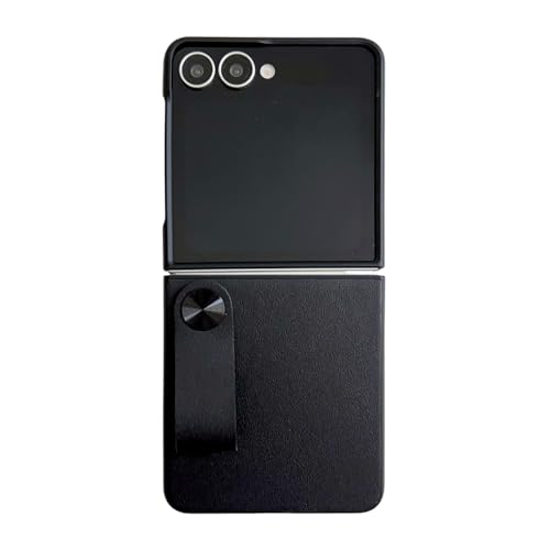 Galaxy Z Flip7 対応 折りたたみ携帯ケース PC+PU レザー ハンドル付き 超薄軽量 ワイヤレス充電対応 全包? 指紋防止 人気 カバー フレーム レンズ保護 二層構造 面白い 耐汚れ 滑り防止 おしゃれ かわいい 精緻である 衝撃吸収 フ
