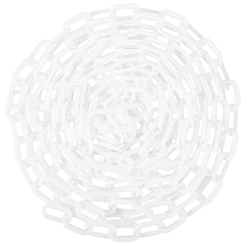 SOLUSTRE Plastic Safety Barrier Chain Loading Dock Kit Caution Security Chain Safety Chain for Crowd Control, Construction Site Safety Barrier (5 Meter)