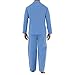 Fruit of the Loom Men's Long Sleeve Broadcloth Pajama Set, Azure Blue, Small