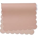 AVA + OLIVER Wickelauflage aus veganem Leder &ndash; tragbare, abwischbare Mehrzweck-Wickelauflage &ndash; faltbar f&uuml;r die Reise (16 x 30 Zoll) (Rosa Sand Jakobsmuschel)