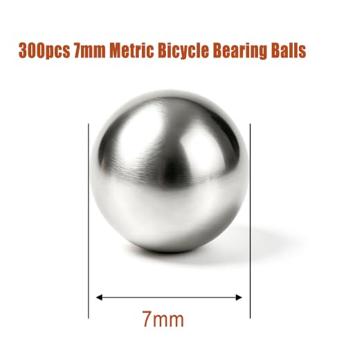 Image of weideer 300pcs 7mm Stainless Steel Precision Steel Balls,Metric Bicycle Bearing Balls Assortment Kit Mixing Balls