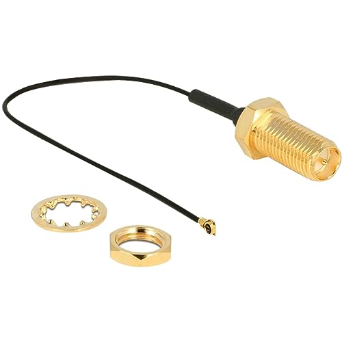 Delock RP-SMA 12465 0,1m MHF IV/HSC mxhp32 schwarz Koaxialkabel RP-SMA Koaxialkabel (MHF IV/HSC mxhp32, schwarz, Polybeutel)