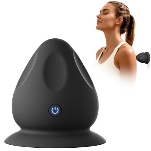 MANFLY Mountable Massage Ball with Suction Base Sports Relaxation Muscle Massage Tool Deep Tissue Trigger Point Massager (Black)