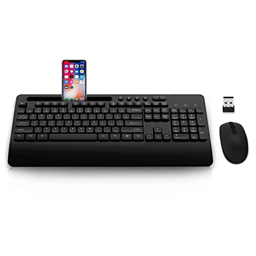 Image of Wireless Keyboard and Mouse Combo, EDJO 2.4G Full-Sized Ergonomic Computer Keyboard with Wrist Rest and 3 Level DPI Adjustable Wireless Mouse for Windows, Mac OS Desktop /Laptop /PC