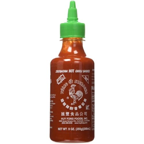 Huy Fong, Sriracha Hot Chili Sauce, 9 Ounce Bottle (4 Pack)