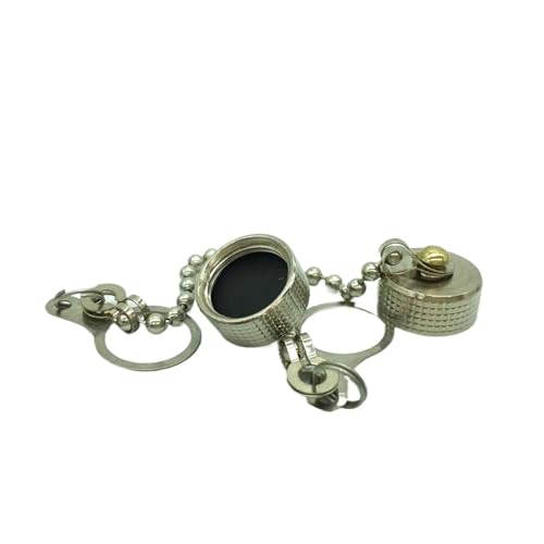 Bouchons étanches GX12 M12 cache protection fileté 12mm chaînette métal x10