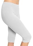 STRETCH IS COMFORT Women's Knee Length Leggings Heather Gray X-Large