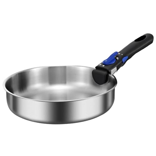 Estufas de cocina antiadherentes, sartenes antiadherentes, sartenes con mango extraíble de acero inoxidable, sartenes y sartenes portátiles antiadherentes, utensilios de cocina, para autocaravana