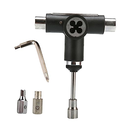 BRIGHTFUFU Skateboard Accessories Men T-Type Sleeve Skate Tool in-one Skate Tool for Skateboard Parts