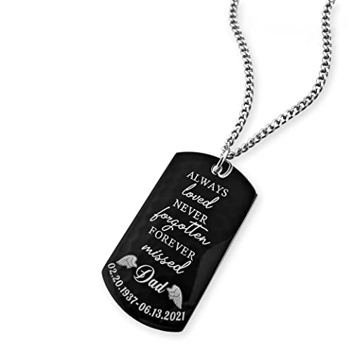 Novemik Personalized Dog Tag Necklace With Picture Custom Photo And Message Necklace Pendant For Men Women Memorial Stainless Steel/Tungsten Jewelry #TOP2