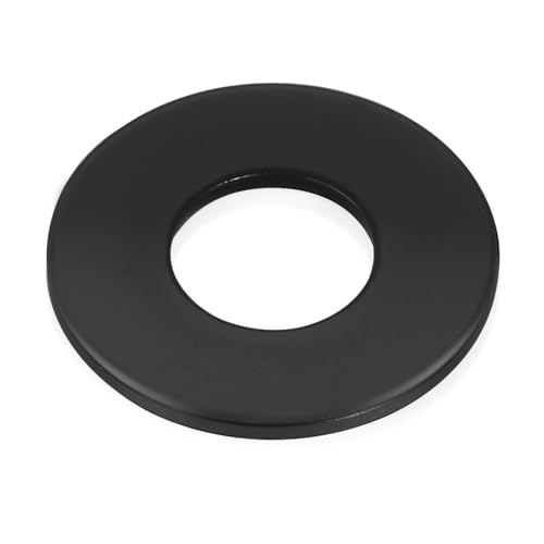 100 PCS 1/4" Black Flat Washer, 3/4" Outer Diameter, 304 Stainless Steel Metal Washer for Screws and Bolts