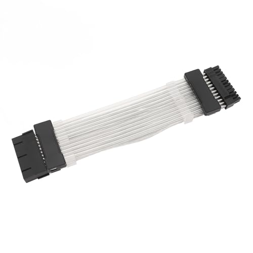 BONKZEBU ARGB PSU Cable de Extensión Dual LED Kit de Efectos de Iluminación de 360 ​​Grados para Caja de Computadora Modding TPE/Plata 9,8" (Negro) - imagen 9