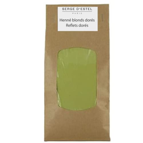 SERGE D'ESTEL PARIS Henna Rubio Dorado 1kg Coloración Naturale Reflejos Rubios Dorados y Luminosos Coloración Cabellos con Plantas para Colorear sin Dañar el Cabello