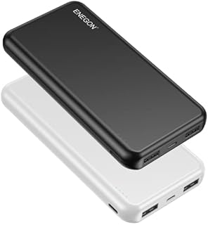 ENEGON 2-pak przenośna ładowarka power bank 10000 mAh, ładowarka do telefonu z wejściem USB C i podwójnym wyjściem USB do iPhone'a, iPada, Galaxy S9, tabletów i innych 1