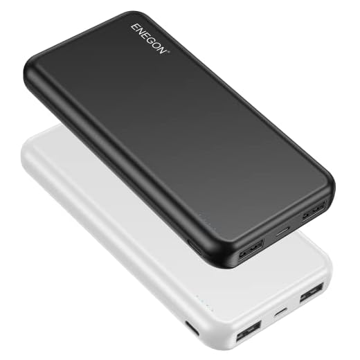 ENEGON 2-Pack Portable Charger Power Bank 10000mAh, The Phone Charger Battery with USB C Input and Dual USB Output for iPhone, iPad, Galaxy S9, Tablets and More