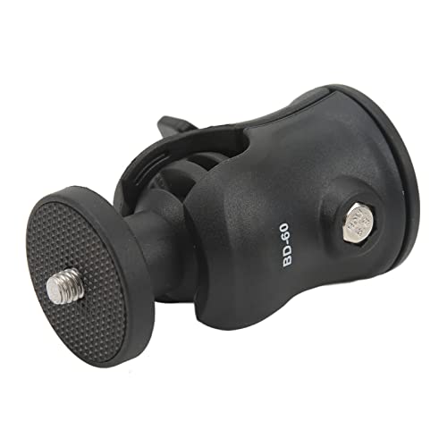 Alomejor Adapter z Mini głowicą kulową, 360 Stopni, Trwały ABS, do Aparatu