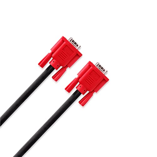 Dtech 25Ft Vga Cable Male To Male Connector With Dual Ferrite Cores 15 Pin Svga Cord For Computer Monitor Laptop Projector (25 Feet, Black) #TOP2