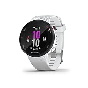 Garmin Forerunner 45S GPS Running Watch with Garmin Coach Training Plan Support – White, Small