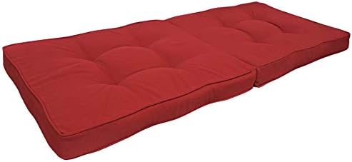 BOSSIMA Indoor Outdoor Swing Bench Loveseat Cushion Replacement Patio Seating Cushions (Olefin Bright Red)