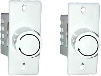 Image of SEER ceiling fan regulator Dimmer Type Regulator use in household, offices, shops, restaurants, hospitals and more (White),Non-Modular(L*B = 5.5 * 2.4cm) pack of 2