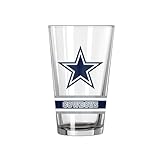 Logo Brands Pro Football Gameday Pint Glass 16oz - 2 Pack (Dallas - Cowboys)