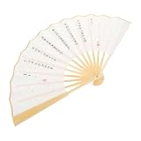 ABOOFAN Carta Ventaglio Pieghevole 9 Pollici Poetico in bambù
