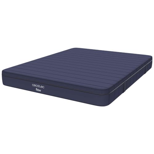 Cecotec Colchón Viscoelástico y Enfundable Flow e-Hybrid + 150x190. 4 Capas, Muelles Ensacados SpringCore, Altura 28 cm, Firmeza Alta, SeparateMuv, MorphoAdapt+, SoftFresh & EasyClean