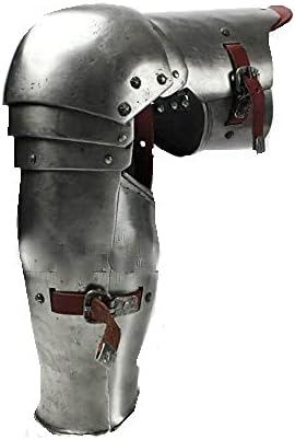NauticalMart SCA Leg Armor, Gothic Fluted Upper Leg- Knees and Greaves Medieval Leg Guards