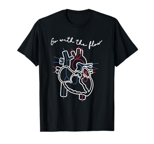 CVICU Cardiac Nurse Anatomy Cardiology Human Heart Flow T-Shirt
