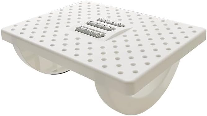Footrest for Office Chair with Massage Texture and Roller, Ergonomic Under Desk with, Non-Slip Foot Stools for,Leg Resting Stool for Home, Table and Sofa-White
