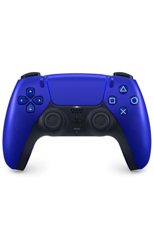 Playstation Sony, Manette 5 officielle DualSense, Sans fil, Batterie rechargeable, Bluetooth, Compatible avec PS5 et PC, Couleur : Cobalt Blue