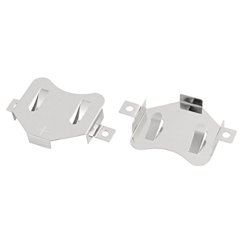 Placas metálicas para batería CR2450 tono plata 20 pcs miniatura 2