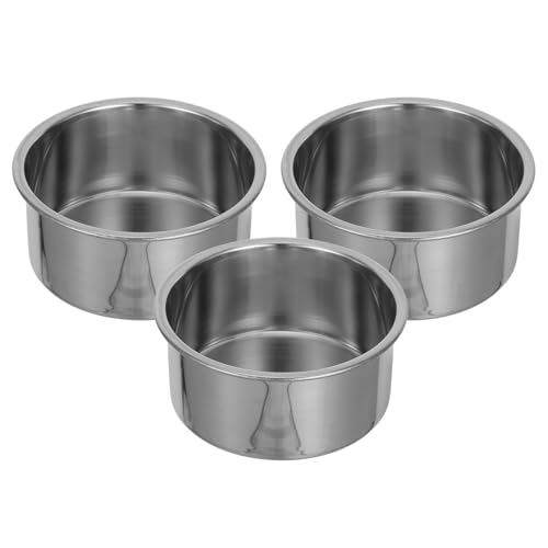 UTHCLO 3piezas Moldes De Acero Inoxidable Para Tartas Mini Redondas De Bandejas De Hornear Para Pasteles y Tartas Individuales