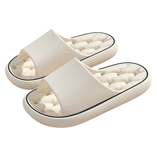 Chanclas de baño para hombre, diseño calado, pantuflas para mujer, puntera abierta, pantuflas de verano, ligeras, transpirables, suela antideslizante, de secado rápido, pantuflas de playa y piscina