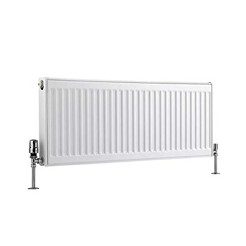 Milano Compact White Type 21 Horizontal Double Panel Plus Convector Radiator - 400mm x 1000mm