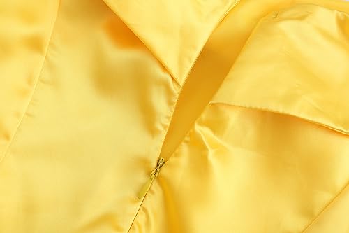 Akokvlar Yellow Princess Costume for Women Adult Halloween Party Dress