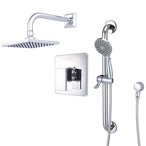 Moldura de ducha monomando con inversor y mango de ducha flexible 2