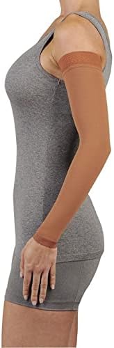 Juzo Soft 2002, Compression Armsleeve with Silicone Top Band, 30-40 mmHg, Max, Regular, 5 (V), Black