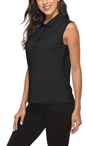 Image of AIRIKE Golf Polo Shirts for Women Sleeveless Summer Sports Athletic Fashionable Workwear-Quick Dry Womens Tank Tops