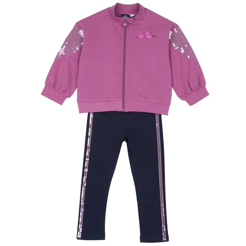 Chicco, Conjunto Niña con Sudadera y Pantalones Largos, Cómodo y a la Moda, Ropa para Bebé 0 24 Meses, Designed in Italy
