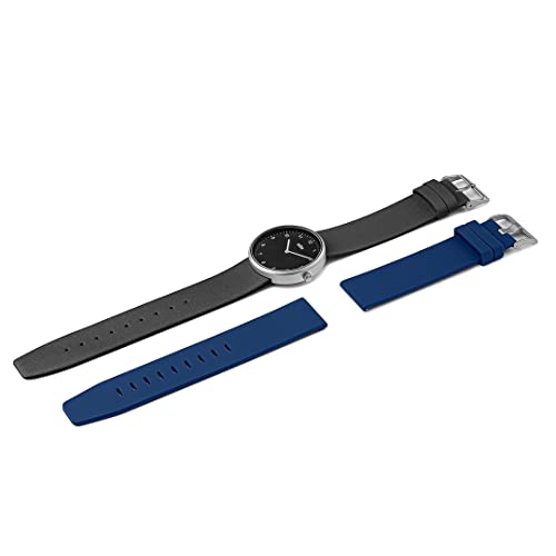 Braun 2-Hand Analogue Quartz Watch with Additional Silicone Rubber Strap, Quick-Release Spring Bars, 38mm.