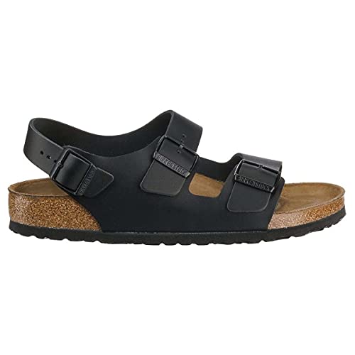 Preisvergleich Produktbild BIRKENSTOCK Unisex Milano BS Leder Black Sandalen 45 EU