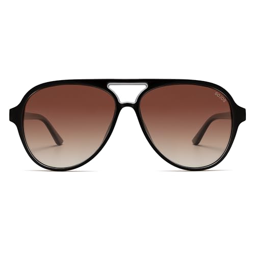 Image of SOJOS Classic Polarized Aviator Sunglasses for Women Men, Retro Trendy Aviators Shades SJ2201