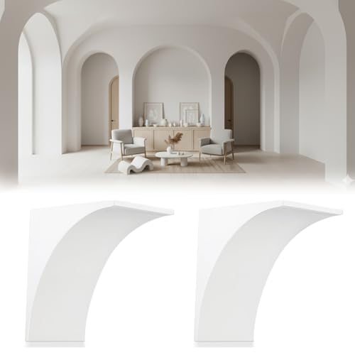 2-Pack Round Doorway Arch Kit, 9"x9"x5" Pre-Curved Drywall Form, ...