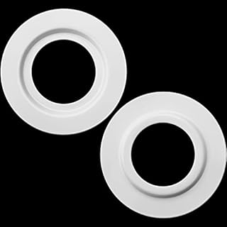 2 Pieces Metal Lamp Shade Reducer Ring for ES/E27 to BC/B22 Plate Light Fitting Lampshade Washer Adaptor Converter (White)